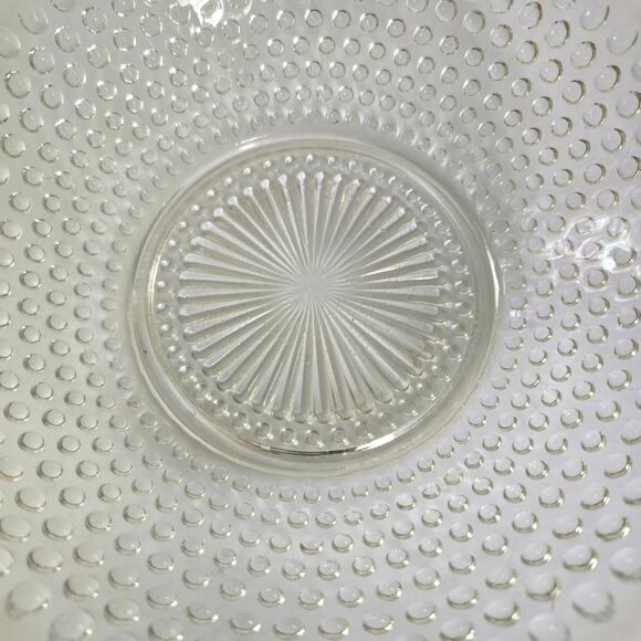 Vintage Anchor Hocking Moonstone Bowl Hobnail Opalescent Ruffled Edge 1940s - Picture 3 of 9